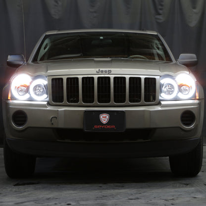 Spyder 05-07 Jeep Grand Cherokee - Light Bar Projector Headlights - Black - PRO-YD-JGC05V2-LB-BK 5086129