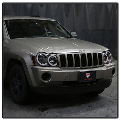 Spyder 05-07 Jeep Grand Cherokee - Light Bar Projector Headlights - Chrome - PRO-YD-JGC05V2-LB-C 5086112