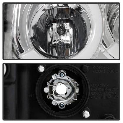 Spyder 05-07 Jeep Grand Cherokee - Light Bar Projector Headlights - Chrome - PRO-YD-JGC05V2-LB-C 5086112