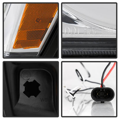 Spyder 05-07 Jeep Grand Cherokee - Light Bar Projector Headlights - Chrome - PRO-YD-JGC05V2-LB-C 5086112
