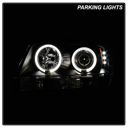 Spyder Jeep Grand Cherokee 99-04 Projector Headlights LED Halo LED Blk - PRO-YD-JGC99-HL-BK 5011145