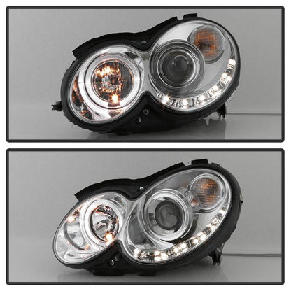 Spyder Mercedes Benz CLK 03-09 Projector Halogen Model- LED Halo DRL Chrm PRO-YD-MBCLK03-DRL-C 5038029