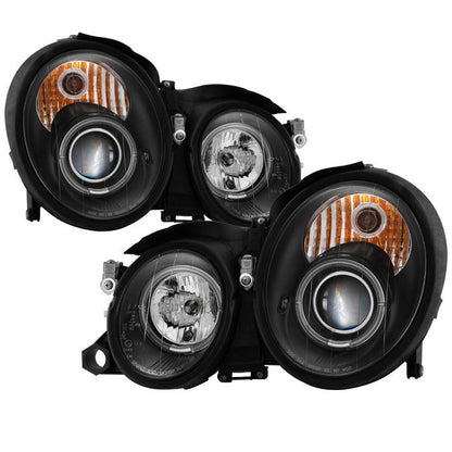 Spyder Mercedes Benz CLK 98-02 Projector Headlights Halogen Model- LED Halo Blk PRO-YD-MBCLK98-HL-BK 5011176