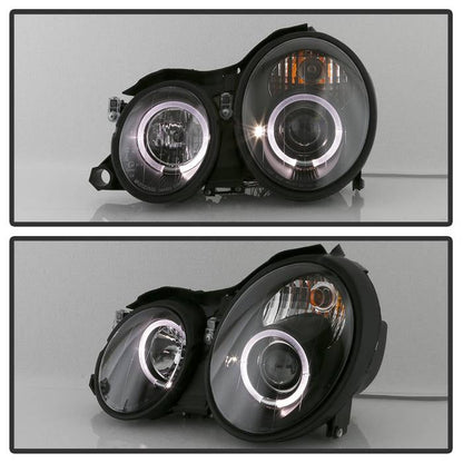 Spyder Mercedes Benz CLK 98-02 Projector Headlights Halogen Model- LED Halo Blk PRO-YD-MBCLK98-HL-BK 5011176