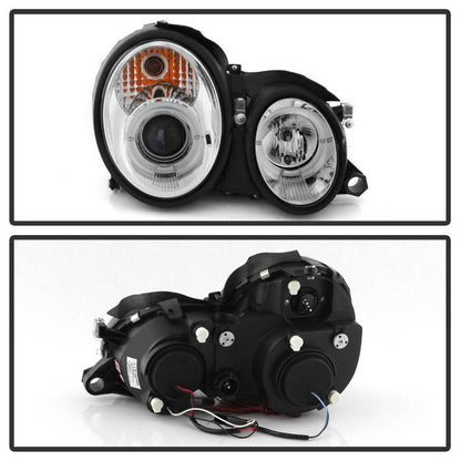 Spyder Mercedes Benz CLK 98-02 Projector Headlights Halogen Model- LED Halo Chrm PRO-YD-MBCLK98-HL-C 5011183