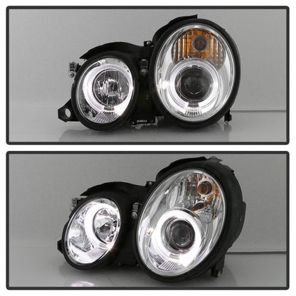 Spyder Mercedes Benz CLK 98-02 Projector Headlights Halogen Model- LED Halo Chrm PRO-YD-MBCLK98-HL-C 5011183