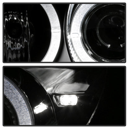 Spyder Mercedes Benz SLK 98-04 1PC Projector Halogen Model- LED Halo Blk PRO-YD-MBSLK98-1PC-HL-BK 5011190