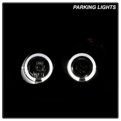 Spyder Mercedes Benz C-Class 01-05 4 DrProjector Headlights Halogen LED Halo Blk PRO-YD-MBW203-HL-BK 5011251