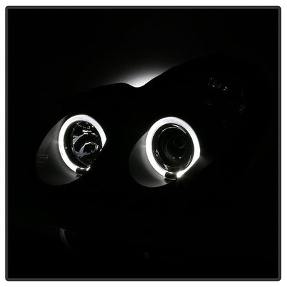 Spyder Mercedes Benz C-Class 01-05 4 DrProjector Headlights Halogen LED Halo Blk PRO-YD-MBW203-HL-BK 5011251