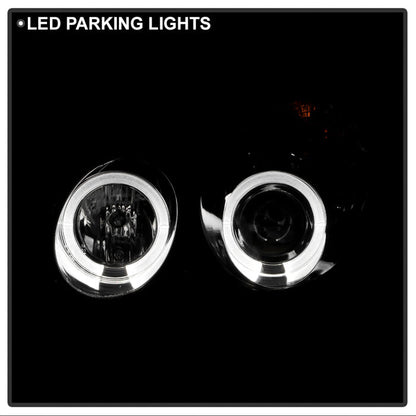 Spyder Mercedes Benz C-Class 01-05 4 DrProjector Headlights Halogen-LED Halo Chrm PRO-YD-MBW203-HL-C 5011268