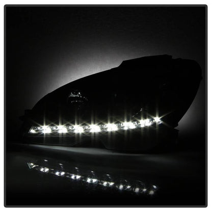 Spyder Mercedes Benz C-Class 08-11 Projector Headlights Halogen - DRL Blk PRO-YD-MBW20408-DRL-BK 5042262