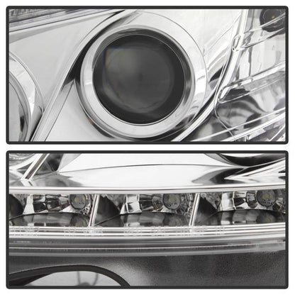 Spyder Mercedes Benz C-Class 08-11 Projector Headlights Halogen - DRL Chrm PRO-YD-MBW20408-DRL-C 5042255