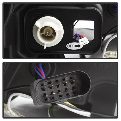 Spyder Mercedes Benz C-Class 08-11 Projector Headlights Halogen - DRL Chrm PRO-YD-MBW20408-DRL-C 5042255