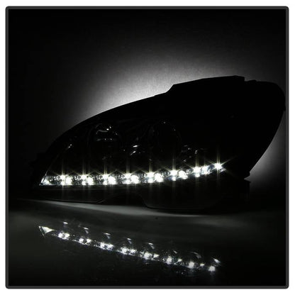 Spyder Mercedes Benz C-Class 08-11 Projector Headlights Halogen - DRL Chrm PRO-YD-MBW20408-DRL-C 5042255