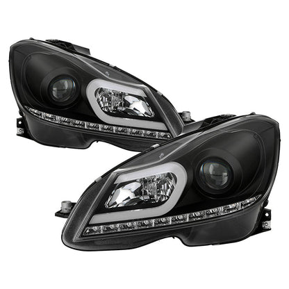 Spyder Mercedes Benz W204 C-Class 12-13 Projector Halogen Model- DRL Blk PRO-YD-MBW20412-DRL-BK 5074249