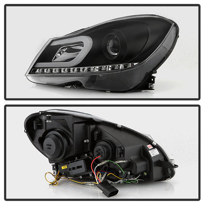 Spyder Mercedes Benz W204 C-Class 12-13 Projector Halogen Model- DRL Blk PRO-YD-MBW20412-DRL-BK 5074249