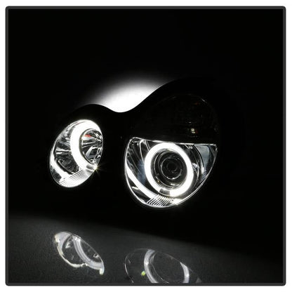 Spyder Mercedes Benz E-Class 95-99 Projector Headlights LED Halo Chrm PRO-YD-MBW21095-HL-C 5011282