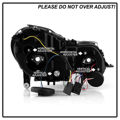 Spyder Mercedes Benz E-Class 07-09 Projector Headlights Halogen - DRL Blk PRO-YD-MBW21107-DRL-BK 5029379