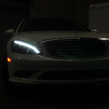 Spyder Mercedes W221 S Class 07-09 Headlights - HID Model Only - Black PRO-YD-MBW22107-HID-DRL-BK 5083890