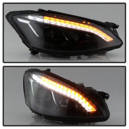 Spyder Mercedes W221 S Class 07-09 Headlights - HID Model Only - Black PRO-YD-MBW22107-HID-DRL-BK 5083890