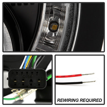 Spyder Mini Cooper 02-06 Projector Headlights DRL Black High H1 Low H1 PRO-YD-MC02-DRL-BK 5011336