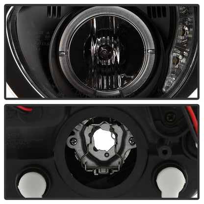 Spyder Mini Cooper 02-06 Projector Headlights DRL Black High H1 Low H1 PRO-YD-MC02-DRL-BK 5011336