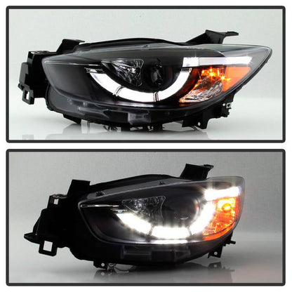 Spyder Mazda CX-5 13-15 Projector Headlights - DRL LED - Black PRO-YD-MCX513-DRL-BK 5083319
