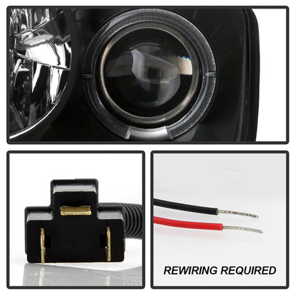 Spyder Mitsubishi Eclipse 00-05 Projector Headlights LED Halo Black High H1 Low H1 PRO-YD-ME00-HL-BK 5011374
