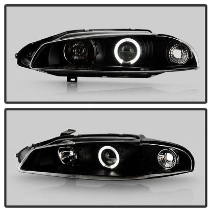Spyder Mitsubishi Eclipse 97-99 Projector Headlights LED Halo Black High H1 Low H1 PRO-YD-ME97-HL-BK 5011473