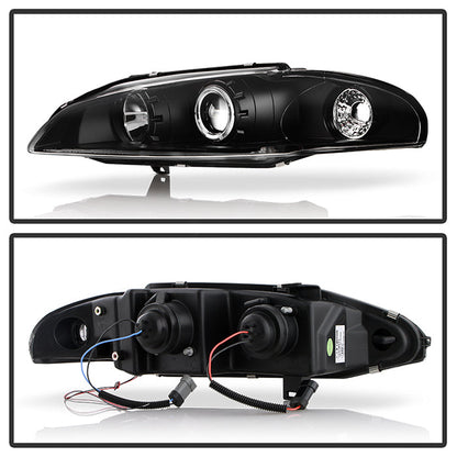 Spyder Mitsubishi Eclipse 97-99 Projector Headlights LED Halo Black High H1 Low H1 PRO-YD-ME97-HL-BK 5011473