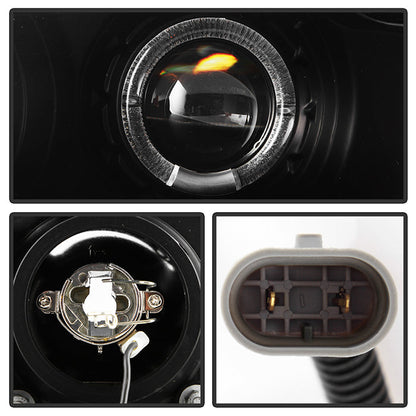 Spyder Mitsubishi Eclipse 97-99 Projector Headlights LED Halo Black High H1 Low H1 PRO-YD-ME97-HL-BK 5011473