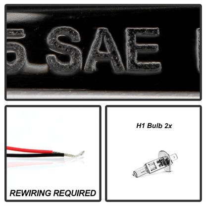 Spyder Mitsubishi Eclipse 97-99 Projector Headlights LED Halo Black High H1 Low H1 PRO-YD-ME97-HL-BK 5011473
