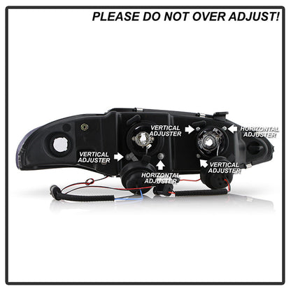 Spyder Mitsubishi Eclipse 97-99 Projector Headlights LED Halo Black High H1 Low H1 PRO-YD-ME97-HL-BK 5011473