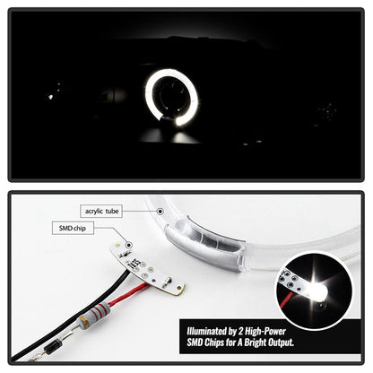 Spyder Mitsubishi Eclipse 97-99 Projector Headlights LED Halo Black High H1 Low H1 PRO-YD-ME97-HL-BK 5011473