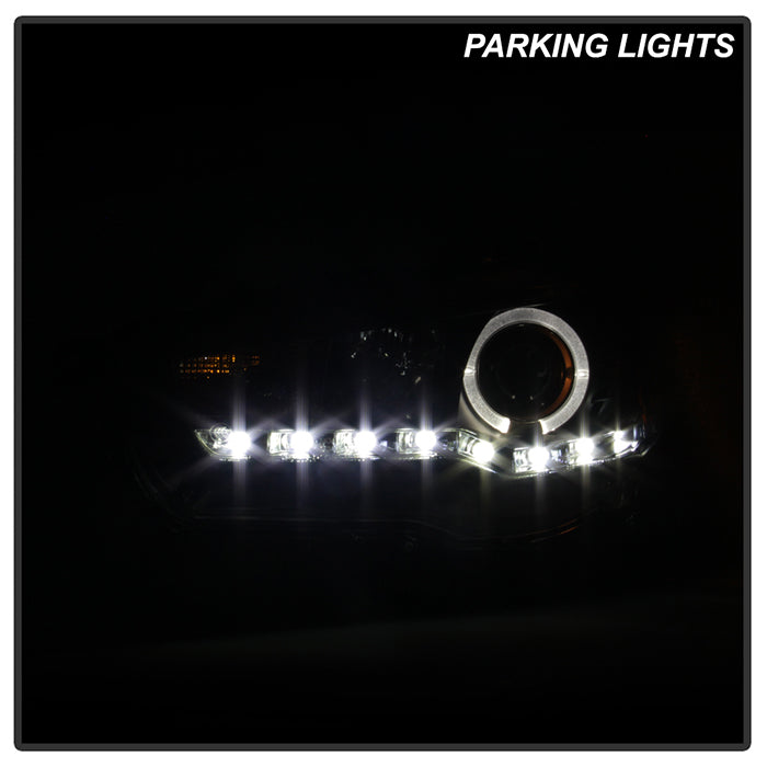 Spyder Mitsubishi Lancer/EVO-10 08-14 Projector Halogen Model- LED Halo DRL Blk PRO-YD-ML08-DRL-BK 5039392
