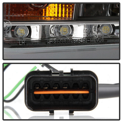 Spyder Mitsubishi Lancer/EVO-10 08-14 Projector Halogen Model- LED Halo DRL Blk PRO-YD-ML08-DRL-BK 5039392