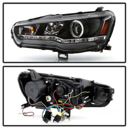 Spyder Mitsubishi Lancer/EVO-10 08-14 Projector Xenon/HID- LED Halo DRL Blk PRO-YD-ML08-HID-DRL-BK 5042231