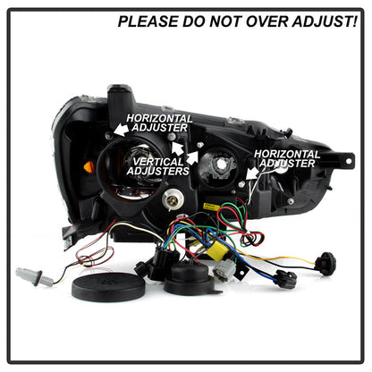 Spyder Mitsubishi Lancer/EVO-10 08-14 Projector Xenon/HID- LED Halo DRL Blk PRO-YD-ML08-HID-DRL-BK 5042231