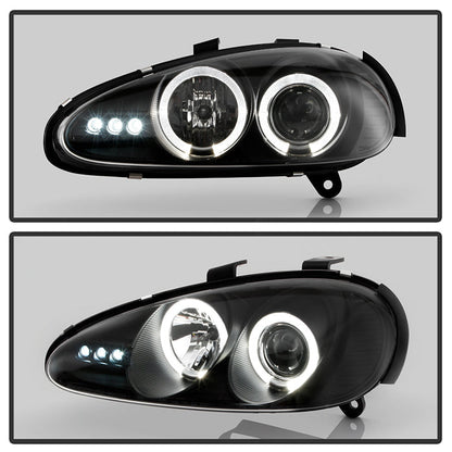 Spyder Mazda MX3 92-96 Projector Headlights LED Halo LED Black High H1 Low H1 PRO-YD-MMX392-HL-BK 5011503