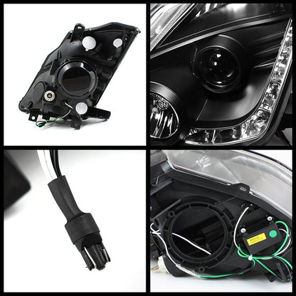Spyder Nissan 350Z 03-05 Projector Headlights Halogen Model Only - DRL Black PRO-YD-N350Z02-DRL-BK 5064738