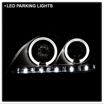 Spyder Nissan Altima 02-04 Projector Headlights Halogen Model- LED Halo LED Blk PRO-YD-NA02-HL-BK 5008077