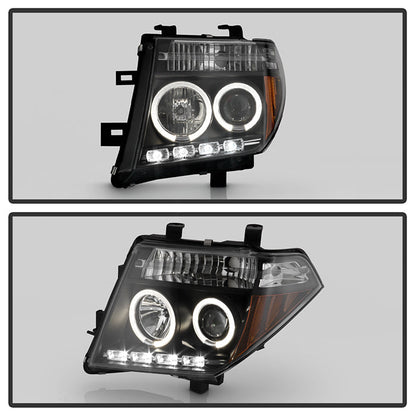 Spyder Nissan Frontier 05-08 Projector Headlights LED Halo LED Blk PRO-YD-NF05-HL-BK 5011527