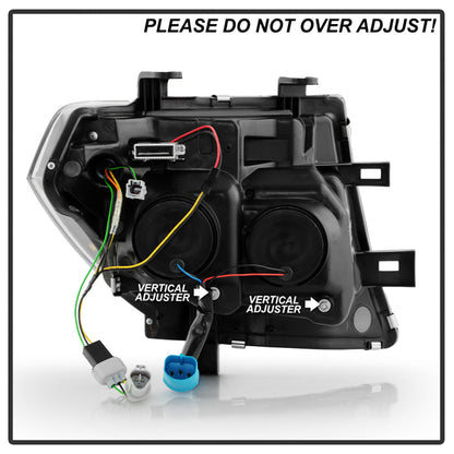 SPYDER Apex 05-08 Nissan Frontier High-Power LED Module Headlights - Black (PRO-YD-NF05AP-SEQGR-BK) 5089106