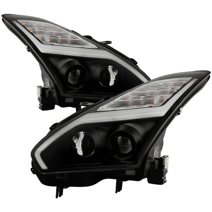 Spyder Nissan GTR R35 09-14 - Projector Headlights - DRL LED - Black 5085696