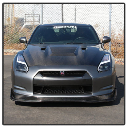 Spyder Nissan GTR R35 09-14 - Projector Headlights - DRL LED - Black 5085696