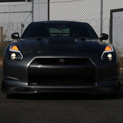 Spyder Nissan GTR R35 09-14 - Projector Headlights - DRL LED - Black 5085696