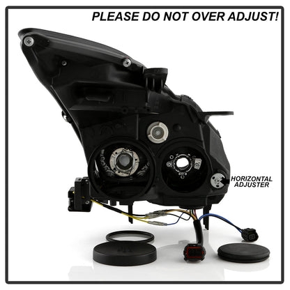 Spyder Nissan GTR R35 09-14 - Projector Headlights - DRL LED - Black 5085696