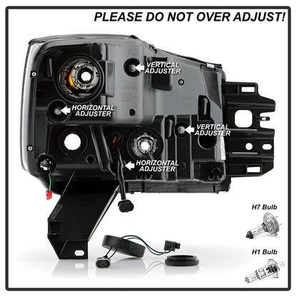 Spyder 04-15 Nissan Titan / 04-07 Nissan Armada V2 Projector Headlights - Black PRO-YD-NTI04-DRL-BK 5085504