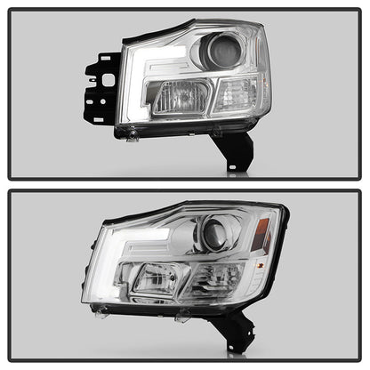 Spyder 04-15 Nissan Titan / 04-07 Nissan Armada V2 Projector Headlights - Chrome PRO-YD-NTI04-DRL-C 5085498