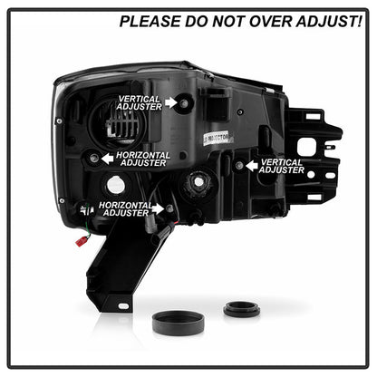 SPYDER 04-15 Nissan Titan High-Power LED Module Equipped Headlights - Black (PRO-YD-NTI04PL-BK) 5088406